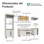 Cocina Integral Reims 2.60 m con Encimera Blanco 02