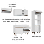 Cocina Integral Reims 2.60 m con Encimera Blanco 08