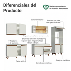 Cocina Integral Reims 3.10 m con Encimera Blanco 01