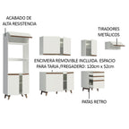 Cocina Integral Reims 3.20 m con Encimera Blanco 01