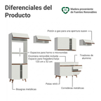 Cocina Integral Reims 3.30 m con Encimera Blanco 01