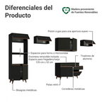 Cocina Integral Reims 3.30 m con Encimera Negro 01