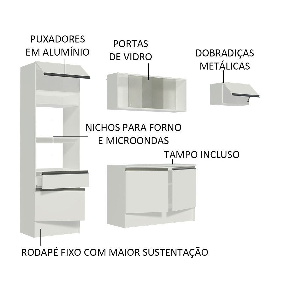 Cocina Integral Topazio 2.40 m con Encimera 01