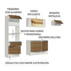 Cocina Integral Diamante 2.40 m con Encimera Blanco/Marrón 02