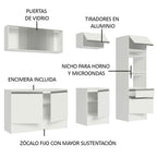 Cocina Integral Topazio 2.40 Metros con Encimera Blanco 05