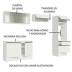 Cocina Integral Topazio 2.60 m con Encimera Blanco