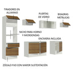 Cocina Integral Topazio 3.00 m con Encimera Blanco/Marrón