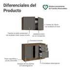 Cocina Integral Vik 1.20 Metros con Encimera Marrón/Gris 01