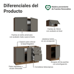 Cocina Integral Vik 1.80 Metros Marrón/Gris 01