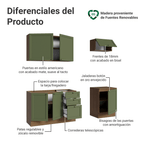 Cocina Integral Vik 1.80 Metros Marrón/Verde 01