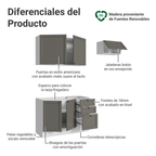 Cocina Integral Vik 1.80 Metros Blanco/Gris 02