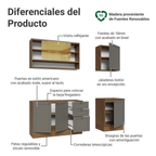Cocina Integral Vik 1.80 Metros Marrón/Gris 04