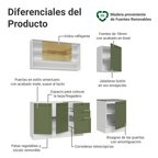 Cocina Integral Vik 1.80 Metros Blanco/Verde 04