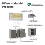 Cocina Integral Vik 1.80 Metros Blanco/Gris 05