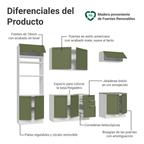 Cocina Integral Vik 2.70 Metros Blanco/Verde 01
