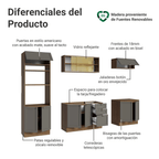 Cocina Integral Vik 2.70 Metros Marrón/Gris 02
