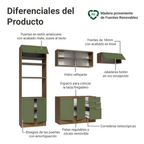 Cocina Integral Vik 2.70 Metros Marrón/Verde 03