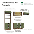 Cocina Integral Vik 2.70 Metros Marrón/Verde 04