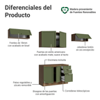 Cocina Integral Vik 2.80 m con Encimera Marrón/Verde 01