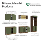 Cocina Integral Vik 3.10 Metros Marrón/Verde 01