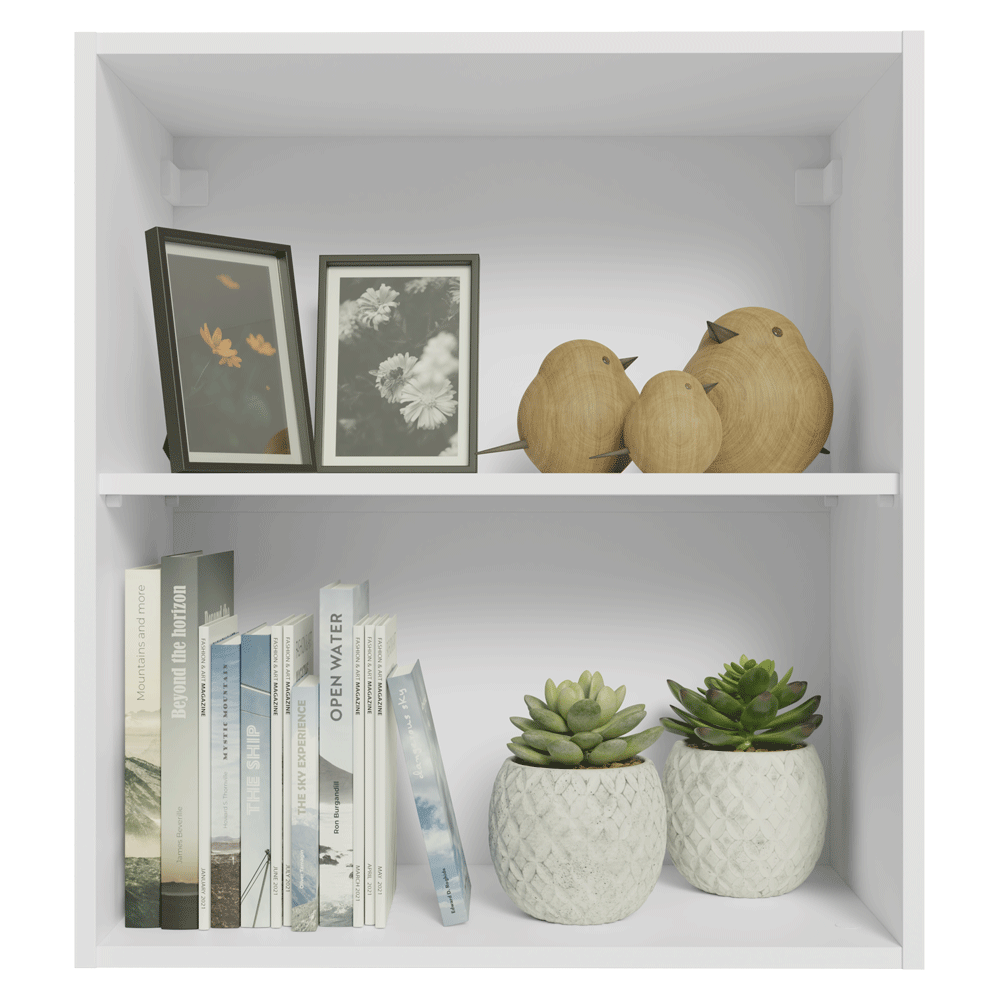 Mueble para Dormitorio Madesa Neo con 2 nichos abiertos 60 cm Blanco