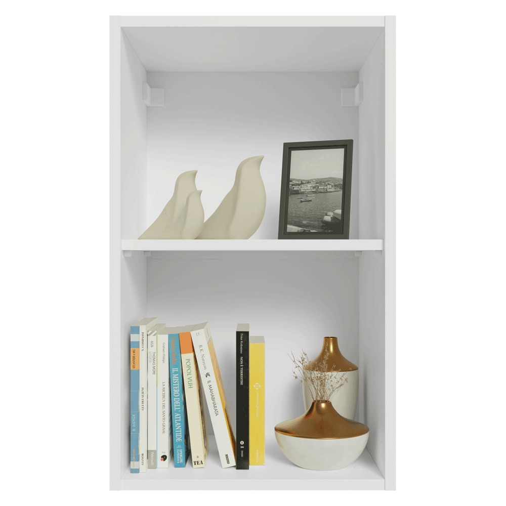 Mueble para Dormitorio Madesa Neo con 2 nichos abiertos 40 cm Blanco