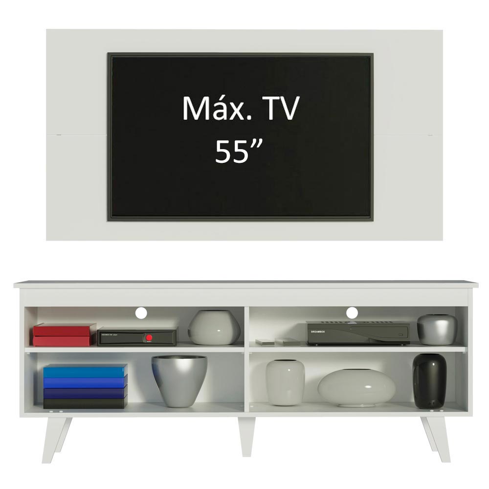 Centro de Entretenimiento para TV Udine Mesa y Panel Hasta 55 Pulgadas