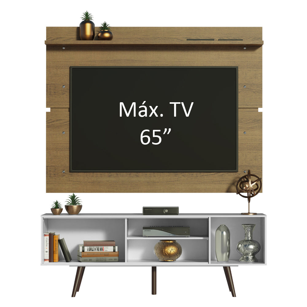 Centro de Entretenimiento para TV Cairo Mesa y Panel Hasta 65 Pulgadas
