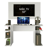 Escritorio Gamer Moderno + Panel para TV Hasta 50 Pulgadas