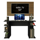 Escritorio Gamer Moderno + Panel para TV Hasta 50 Pulgadas