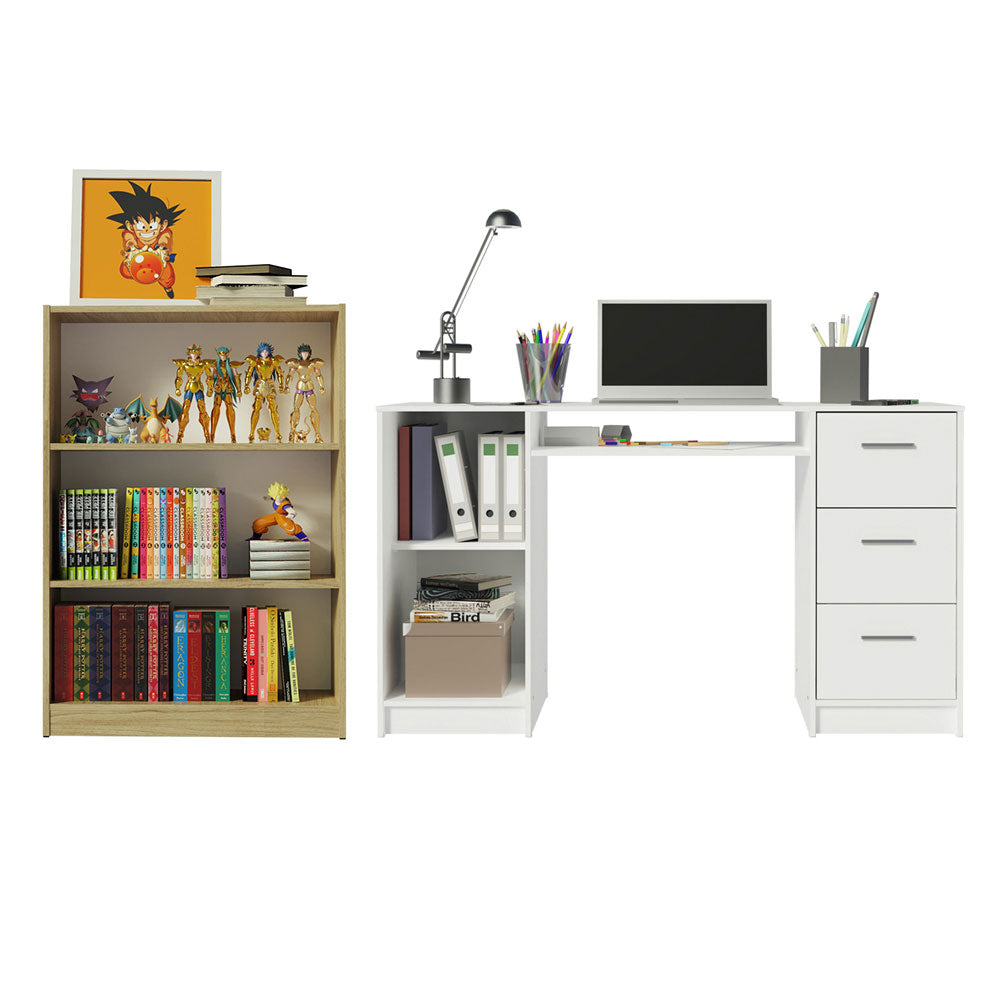 Escritorio de Oficina Alaska + Mueble Estante Librero