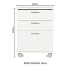 Escritorio de Oficina Industrial y Cajonera Madesa MarrónBlanco