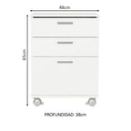 Escritorio de Oficina Industrial y Cajonera Madesa GrisBlanco