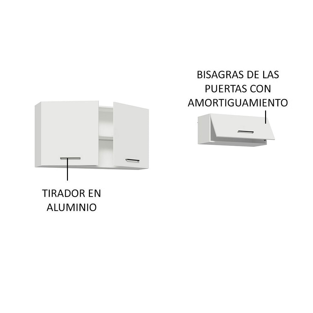 Kit 2 Gabinetes Superior de Almacenamiento para Garaje Multiuso 200 cm
