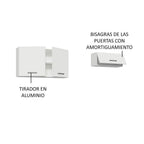 Kit 2 200 cm Gabinetes Superior de Almacenamiento para Garaje Multiuso Blanco Madesa