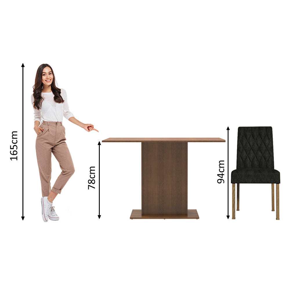 Juego de Comedor Tainá con 2 Sillas Oxford