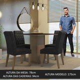 Juego de Comedor Livia con 4 Sillas Oxford