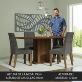 Juego de Comedor Keila con 4 Sillas