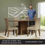 Juego de Comedor Keila con 4 Sillas
