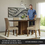 Juego de Comedor Keila con 4 Sillas
