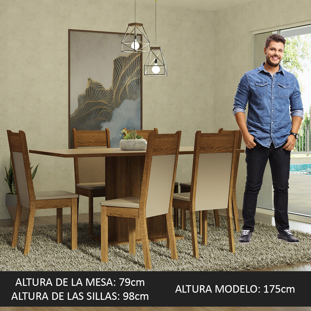 Juego de Comedor Augusta con 6 Sillas