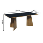 Juego de Comedor Madison con 6 Sillas Marrón/Negro/Oxford