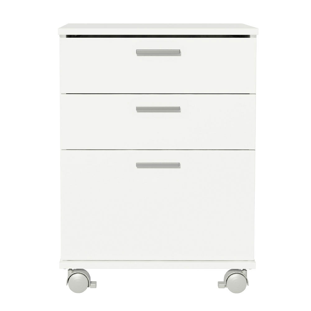 Cajonera para Baño 48 cm con 3 Cajones y Ruedas Blanco Madesa