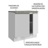 Mueble para Baños 80 cm 2 Puertas con Encimera