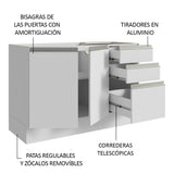 Mueble para Baños 120 cm 2 Puertas 3 Cajones