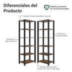 Estante Organizador Multiuso Madesa de 10 Repisas 118 cm Marrón/Negro