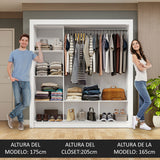 Closet Nobre 3 Puertas Corredizas 2 Espejos