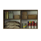Gabinete Superior de Almacenamiento para Garaje 120 cm Multiuso Marrón/Blanco Madesa