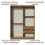 Closet Luke 2 Puertas Corredizas 1 Espejo