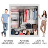 Closet Monaco 3 Puertas Corredizas 2 Espejos